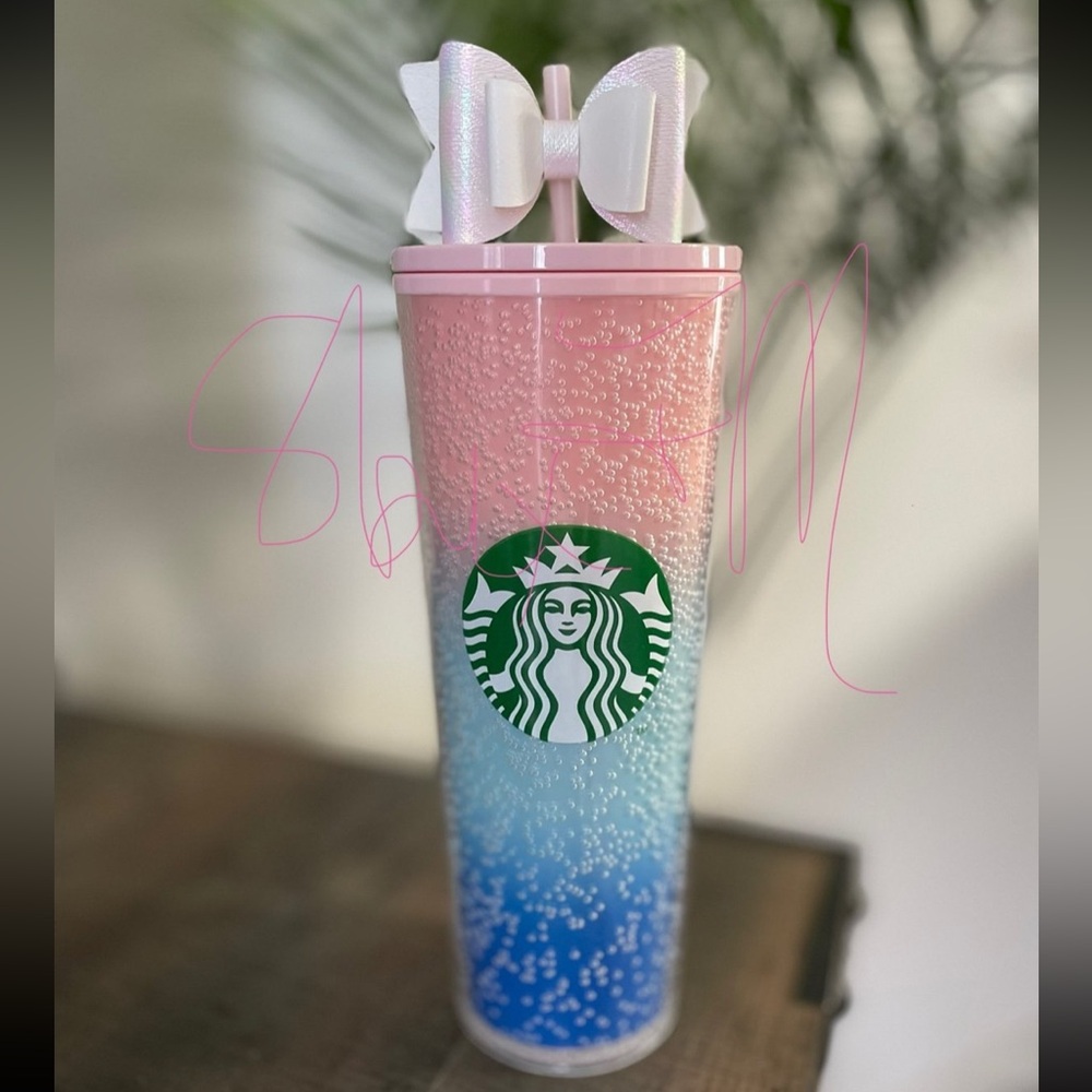 LATAM Starbucks bubbles Pink and Blue Gradient Tumbler
